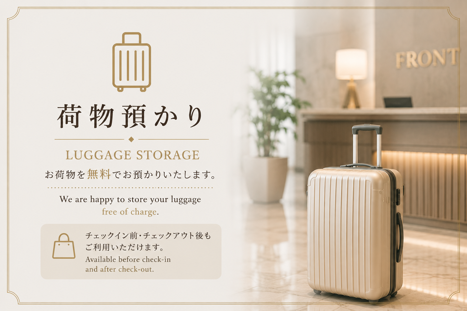 当日荷物預かり